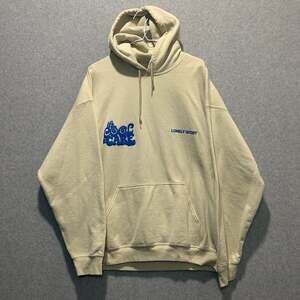 Lonely Ghost Cream It's Cool To Care Pullover Hoodie, Size XL